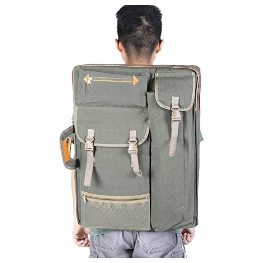Bolsa de Arte Grande Multifunción Canva, Impermeable, Bolsa para Tablero de Dibujo, Suministros de Arte, 66 X 50 Cm (Gris Ceniza)