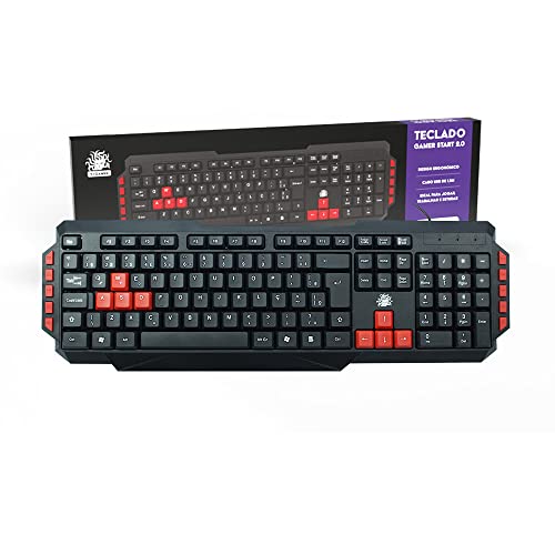 5+ Teclado 5 Gamer Start 2.0 - Preto/Vermelho,