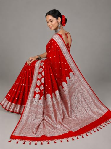 Image of Women's Glory Banarasi Satin Silk With Embroidered Design.