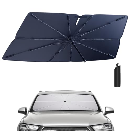 Windshield Sun Shade Umbrella: Custom Fit for 2016-2019 Audi Q7 Premium, Premium Plus, Prestige...