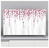 APLICABLE: Cubierta de TV para escritorio LCD/pantalla plana/TV curva de 32 a 65 pulgadas, protección perfecta para la pantalla del TV, patrón de superficie creativo, efecto decorativo interior.