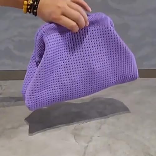 Boho Clutch Bag Knit Evening Party Clutch Purses Women Mini Handbag Beach 2025 Summer Fashion Trends Y2k Accessories (Black)3