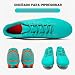 Imagen de DimaiGlobal Botas de Fútbol Hombre Zapatos de Fútbol con Tacos Altos para Césped Natural e Indoor Antideslizantes para Entrenamiento y Fútbol Sala Zapatillas de Fútbol 40EU Turquesa