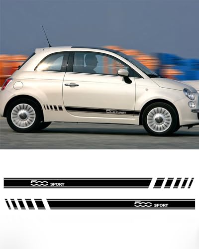 ✔️【PER FIAT 500】Adesivo auto Strisce decorative, set di adesivi a strisce laterali per Fiat Abarth 500 595
