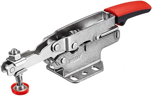 BESSEY STC-HH20 Horizontal Auto-Adjust Toggle Nickel Plated Clamp, Silver