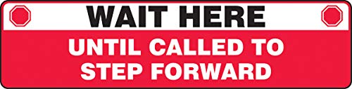 50% Off Discount Accuform Social Distancing Floor Sign"Wait Here Until Called", Red/White, 6" x 24", PSR294 50% Off Discount Accuform Social Distancing Floor Sign"Wait Here Until Called", Red/White, 6" x 24", PSR294