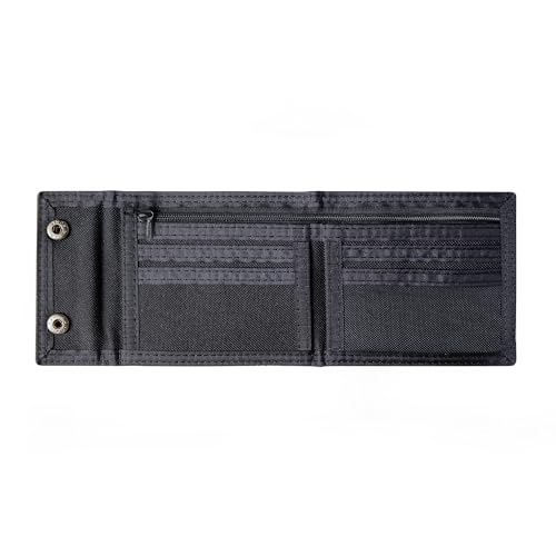 Mens Bifold Wallet, Nylon Military Enthusiasts Wallet for Teen Boys (Black)3