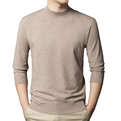 Autumn and Winter Long Sleeve Men's Half High Collar Underwear Knitted Sweater Leisure Wool Sweater