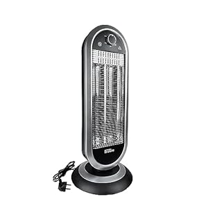 Güde Infrarood warmtestraler GIH 900 (900 W verwarmingsvermogen, 2 warmtestanden (450/900 W) met of zonder oscillatie, 20 m³ max. ruimteverwarmingsvermogen, carbon-verwarmingselementen, grote voet en