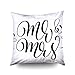 Fodere per cuscini di Halloween, fodere per cuscini decorative quadrate, fodere per cuscini in cotone Mr e Mrs Text su backg bianco entrambi i lati stampa cerniera invisibile arredamento divano casa f
