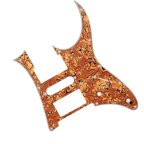 エレキギターピックガード交換パーツ 1 X HSH ギターピックガードエレキギターパーツ 3 層ブラウンシェル 10 穴