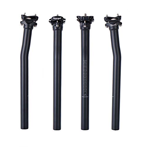 ELITA ONE Poste de Asiento de Fibra de Carbono no Logo 27.2 ud Poste de Sillín Matt Road Bike, Postes de Asiento MTB 31.6mm 300-400mm Súper Ligero 125g (Ø31.6 * 400mm, Offset 7°)