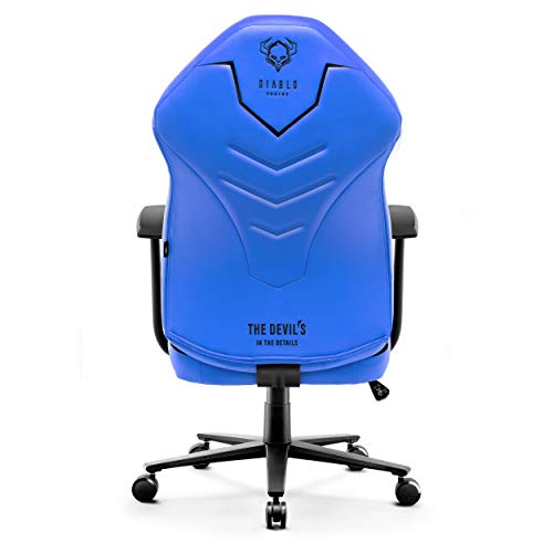 X-Gamer 2.0 Sedia Gaming Gamer da Ufficio Design Ergonomico Cuscino Lombare Rivestimento in Tessuto Braccioli Confortevoli (Nero-Blu) - Sedia gaming - Immagine 5