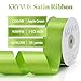 Kryvus Apple Green Satin Ribbon, Double Faced 1-1/2 Inch X 25 Yards Apple Green Ribbon, Premium Satin Ribbon for Gift Wrapping, Crafts, Hair Bow Making, Sewing, Flower Bouquet, Wedding Party Decor