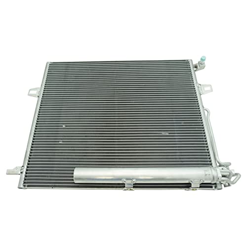 Image of TRQ A /C Condenser & Receiver Drier Assembly for 06-13 Mercedes-Benz ML350 07-12 GL450 08-12 GL550 10-12 GL350 11 ML450 08-11 ML550 06-11 R350 07-11 ML63 AMG 07-09 R320