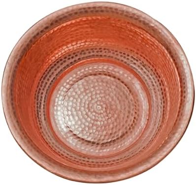 Hand-Hammered Copper Pedicure Soak Bowl - 40cm Portable Fire Bowl for Camping, Stylish Lightweight Copper Incinerator Barrel, Perfect for Picnics & Outdoor Use
