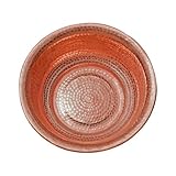 Hand-Hammered Copper Basin - Portable Foot Soak Bowl for Pedicure and Multi-Use Fire Bowl, Perfect for Camping and Picnics - 40cm Diameter