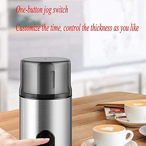 ywewsq Molinillo de café eléctrico con tazón de Acero Inoxidable extraíble, Molinillo para Granos, Granos de café… - Imagen 4