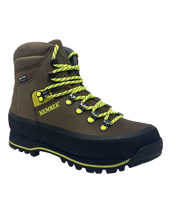 Nembek 300L Scarponi da Caccia e Trekking, Impermeabili, Pelle Nabuk, Lacci Rinforzati