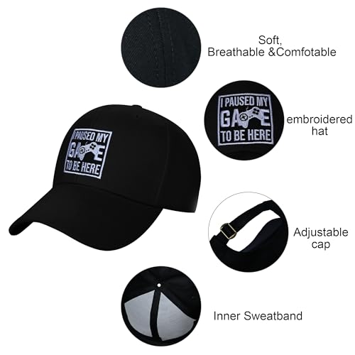 Image of Embroidered Baseball Cap for Women Men Adjustable Baseball Hat Black Baseball Cap Trucker Hat