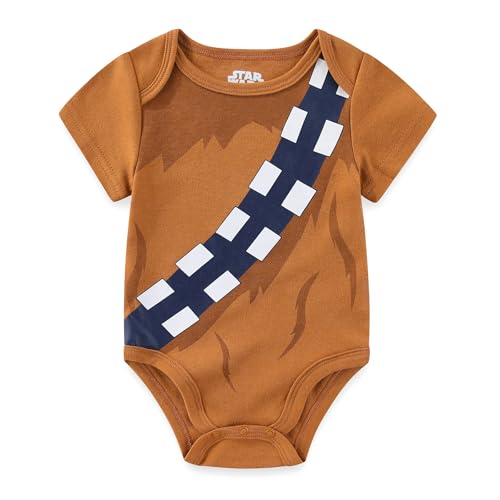 STAR WARS Grogu Baby Boys 5 Pack Bodysuit Creeper Set for Infants