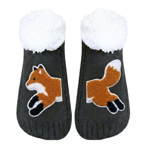 Image of ZYZX Cute Animal Slipper Socks for Women with Grips,Fuzzy Socks Indoor