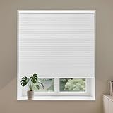 Picture of Allesin Cellular Shades Cordless Blackout Honeycomb Blinds for Indoor Windows, Thermal Insulated Window Shades Noise Reduction, Easy to Install, Perfect for Bedroom/Living Room, White 39" W x 64" H
