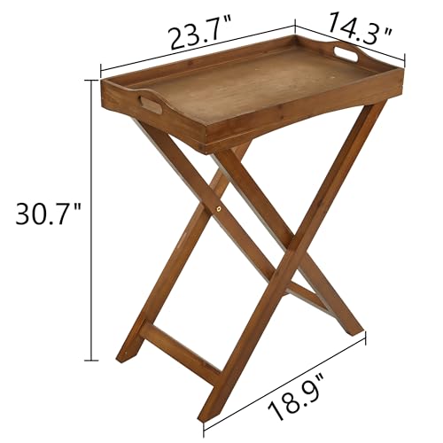 Mesa de TV plegable SOFE de madera para cenar cómodamente en espacios pequeños y salones 4