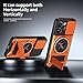 Pzwoxukhov Compatible with Oppo Reno 15 Pro 5G Case,Built-in Ring Stand and Folding Stand, Lens Protection Slider, Magnetic Protective case Orange
