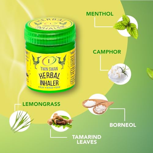 TWIN SWAN HONGTHAI™ Traditional Hong Thai Moderate Strong Herbal Inhalent Inhaler (10 g) (Pack Of 1)