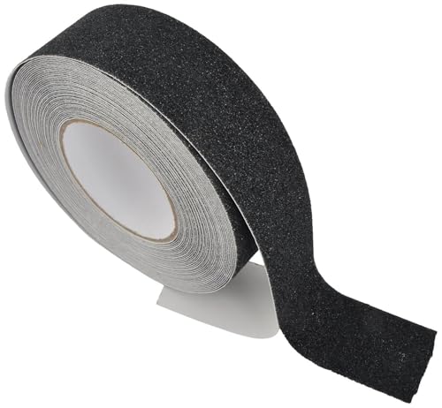 Image of JSITON Anti Skid-Anti Slip Black Tape Fall Resistant with PET Material and Solvent Acrylic Adhesive Tape for Slippery Floors, Staircase, Ramps, Indoor, Outdoor Use