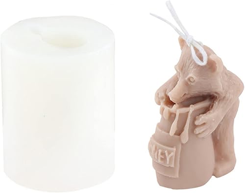 Miniatura 7 de appuivbt Molde de silicona para velas de oso 3D para hacer velas molde de resina para velas molde de fundición epoxi molde de jabón para bricolaje