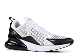 Emballage original. Nike Air Max 270 Baskets pour hommes, Blanc/noir/doré, 42 EU