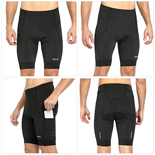 Kiboule Calções de ciclismo curtos acolchoados e de secagem rápida masculinos calças curtas de cicli