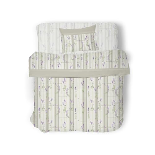 GEMITEX Juego de sábanas de algodón 100% algodón, Transpirable, sin sustancias nocivas, Calidad certificada Standard 100 by Oeko-Tex Fiducia nel Textile, 1 Plaza y Media, G18/gris tórtola, diseñado