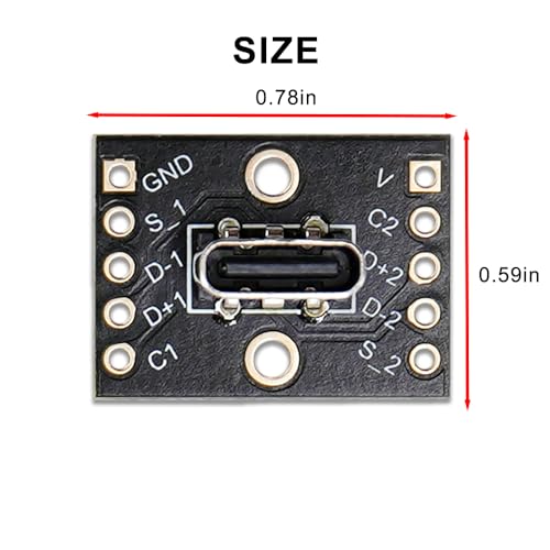 Treedix conector USB Tipo C hembra vertical x2 miniatura 2
