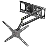 WHYFONE TV Wall Bracket Mount, [180° Rotation] [180° Swivel] Corner TV Bracket Mount with 655mm Extendable Arm for 13-50 Inch TVs & Monitors, Full Motion Monitor Wall Mount VESA 300x300mm up to 35kg