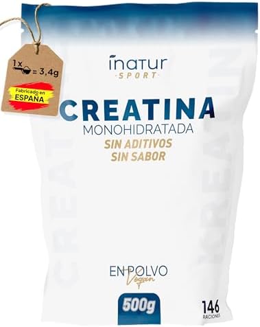 Creatina Monohidratada en polvo 500g / 146 dosis - 100% Creatina ...