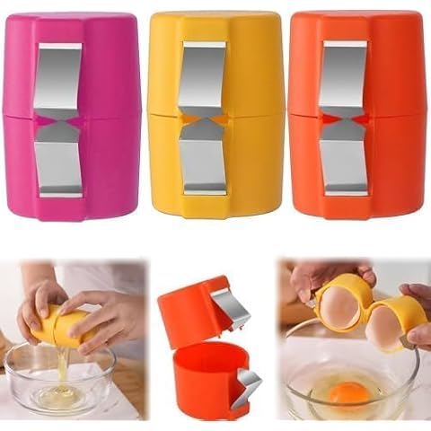 Egg Shell Opener for Hard Boiled Eggs, Egg Peeler Tool Handheld Egg Topper Cutter Tool, Easy Egg Cracker Tool Egg Slicer for Raw Eggs Kitchen Gadgets for Baking and Cooking 3 PCS Cover