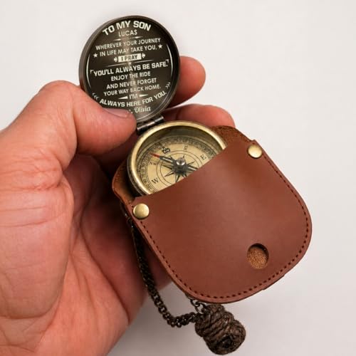 Brújula grabada personalizada Wrappiness para hombres miniatura 3