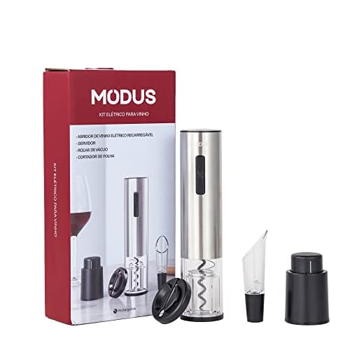 Kit 4 Abridor De Garrafa Saca Rolhas Vinho Elétrico Automático (USB Prata-1)