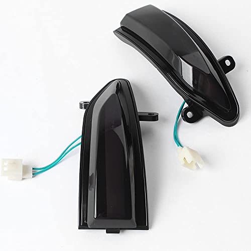 QKLsudua Conjunto de 2 peças de luzes de seta com espelho lateral de LED piscante dinâmico compatíve