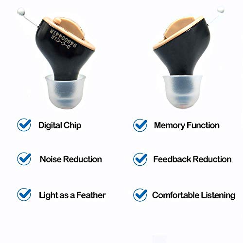 LAIWEN Rechargeable Hearing Amplifier with Digital Noise Reduction to Assist Hearing for Adults ITC Style
