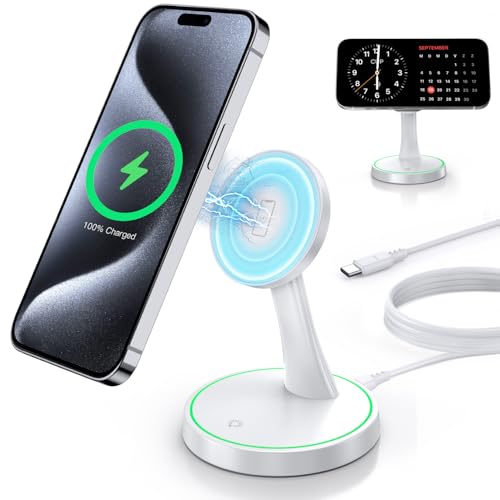 Magnetic Wireless Charger Stand 15W Fast Mag-Safe Charger for iPhone 17 /17 pro/ 17 Air/ 17 pro max...