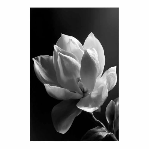 Peinture sur toile art abstrait magnolia deco murale grand format 80x120