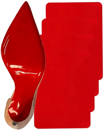 CZBYXA12 Red Bottom Shoe Sole Protector,Sole Guard - Non-Slip Shoe Pads | Compatible with Christian Louboutin Heels | Smooth Surface Traction | Scratch Prevention(6'x4.5' 4Pcs)