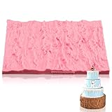 Baumrinde Kuchen Silikonform, Prägematte Fondant, Fondant Glätter Set, Baumrinde Kuchenform, Silikon Kuchenplatte,Baumrinde Silikon Fondant Formen, Zucker Blume Kuchenform Für Kuchenumrandung