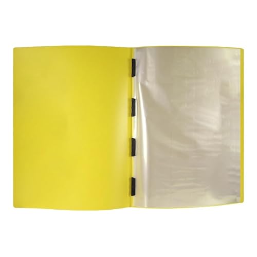 LALEER BIZ 8ページ ルーズリーフファイルブックレット、ポスターホルダー、エンジニアリングペーパー用大容量、ファイル仕切り (イエロー)
