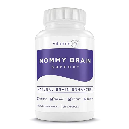 Image of VitaminIQ Mommy Brain Postnatal Supplement (60 Capsules) for Cognitive Health, Mood, Energy with GPC and CDP Choline, Phosphatidylserine, Omega-3 DHA
