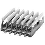 Elestoria 6-Slot Vertical Laptop Stand & Holder –Adjustable Aluminum Laptop Stand Vertical for Desk Fits 6 Devices, MacBook & Gaming Laptops (Up to 17.3”)–Space Saving Laptop Storage Rack - Grey